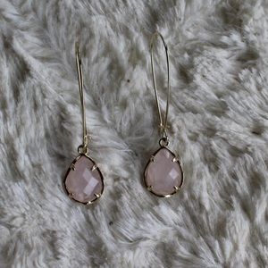 Kendra Scott Dee Earrings in Gold with Pink Stones